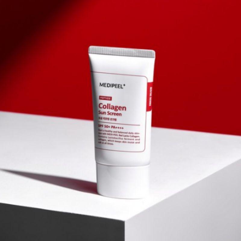 Medipeel Red Lacto Collagen Солнцезащитный крем для лифтинга пор SPF50+ PA++++ 50 г
