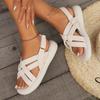 Fashion Wearing Sandals for Women New Korean Version for Summer 2025 New Popular Roman Fairy Style Flat Bottomed Student Line Sandals