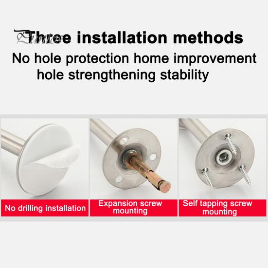 Stainless Steel Door Stopper Wall Protector Adhesive No Drilling Anti-collision Wall Mount Glass Wooden Door Spring Loaded Rubber Bumper Doorstop