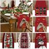 Merry Christmas Xmas Tablecloth Printed Table Cover New Year Table Flag  Home Party Decor