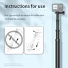 TELESIN 3 Meters Telescoping Selfie Pole Carbon Fiber Selfie Stick Adjustable Extension Pole