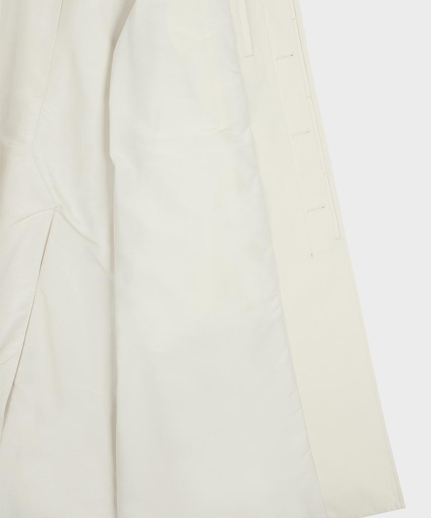 Taildern Tailored Balmacaan Long Coat Ivory