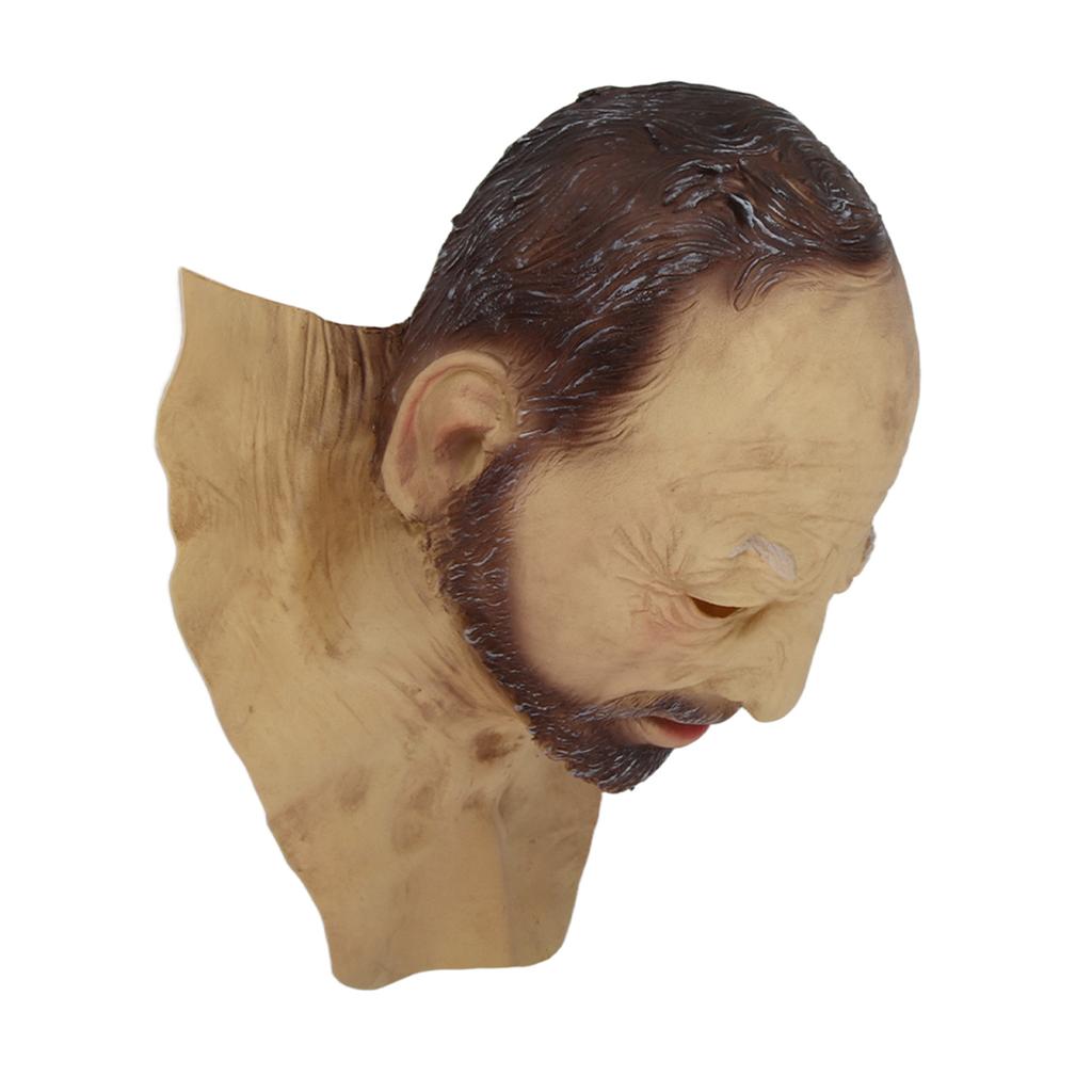 Хэллоуин латексное лицо старика Хэллоуин нарядное платье для маскарада реалистичный головной убор