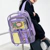 Clear Backpack for Girls Boys Waterproof Heavy Duty Transparent Bookbag Large Capacity See Through Backpack for Work School Travel