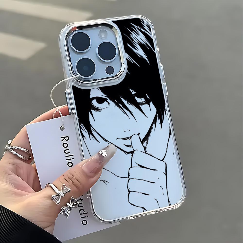 Чехол для телефона Аниме D-Death Note Для iPhone 17 16e 16 15 14 13 12 11 mini Pro Max X XR XSMAX 8 7 Air Plus Прозрачный Мягкий Чехол