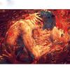 5D Full Round Diamond Painting Couple Deep Kiss Cross Stitch Kit Diamond Embroidery