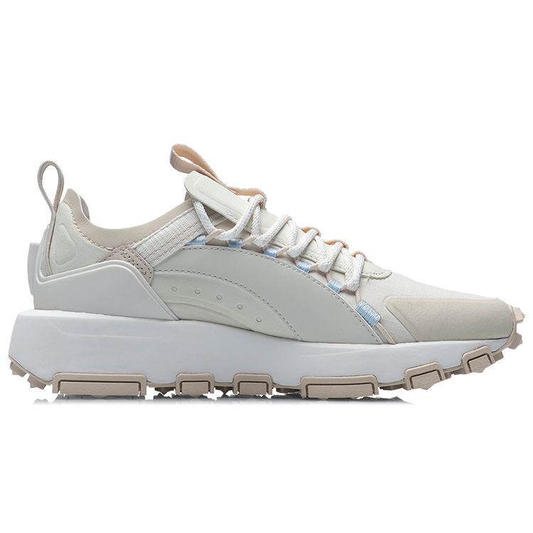 Кроссовки женские Li Ning Zhi Guang Support Casual Running Shoes White Apricot AGCR102-1