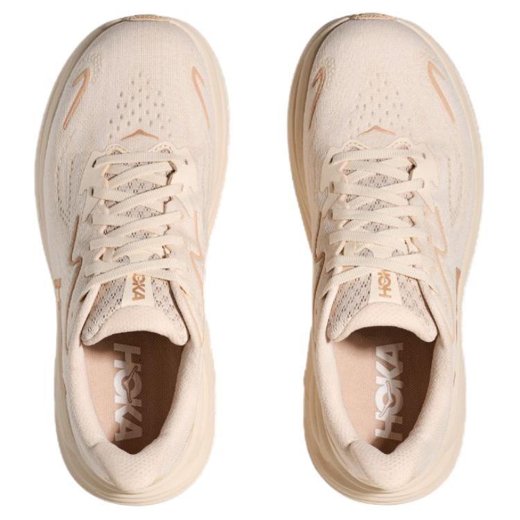 HOKA ONE ONE CLIFTON 10 Slip Resistant Low top Casual Running Shoes Women's Beige 1162050-VCH