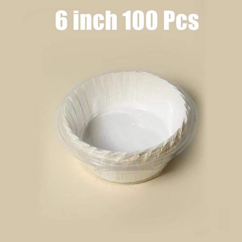 50/100pcs Basque Cheesecake Oil Paper Tray Foldable Cake Mold Disposable Release Mousse Cake Paper Baking Oil Proof Edge Paper