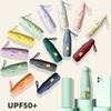 UPF50+ Mini Capsule Folding Umbrella Vinyl Portable Sun Rain Umbrella UV Sunshade Small Pocket Parasol for Dual Use Protection