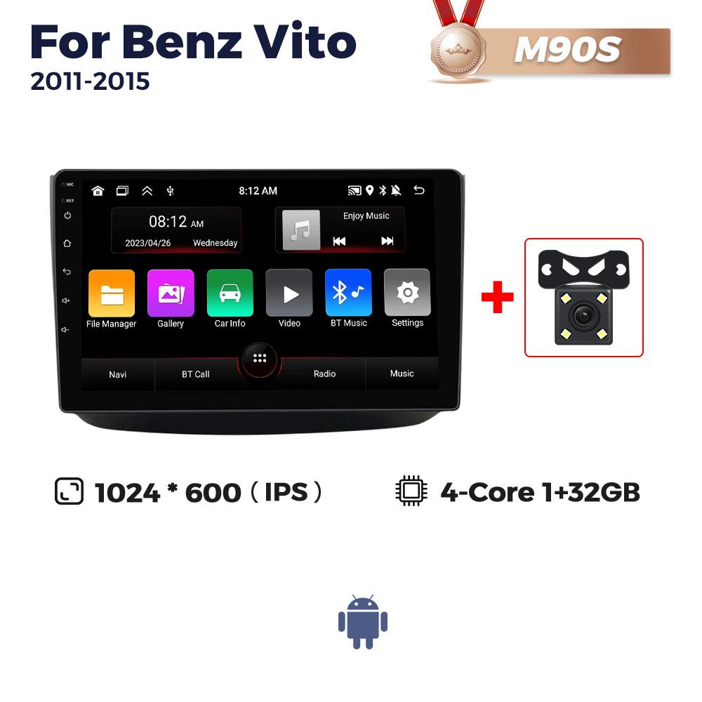 NaviFly HD Screen Android 13 Car Radio For Mercedes Benz Vito 2011-2015 10inch Wireless Carplay Multimedia Player GPS Navigation