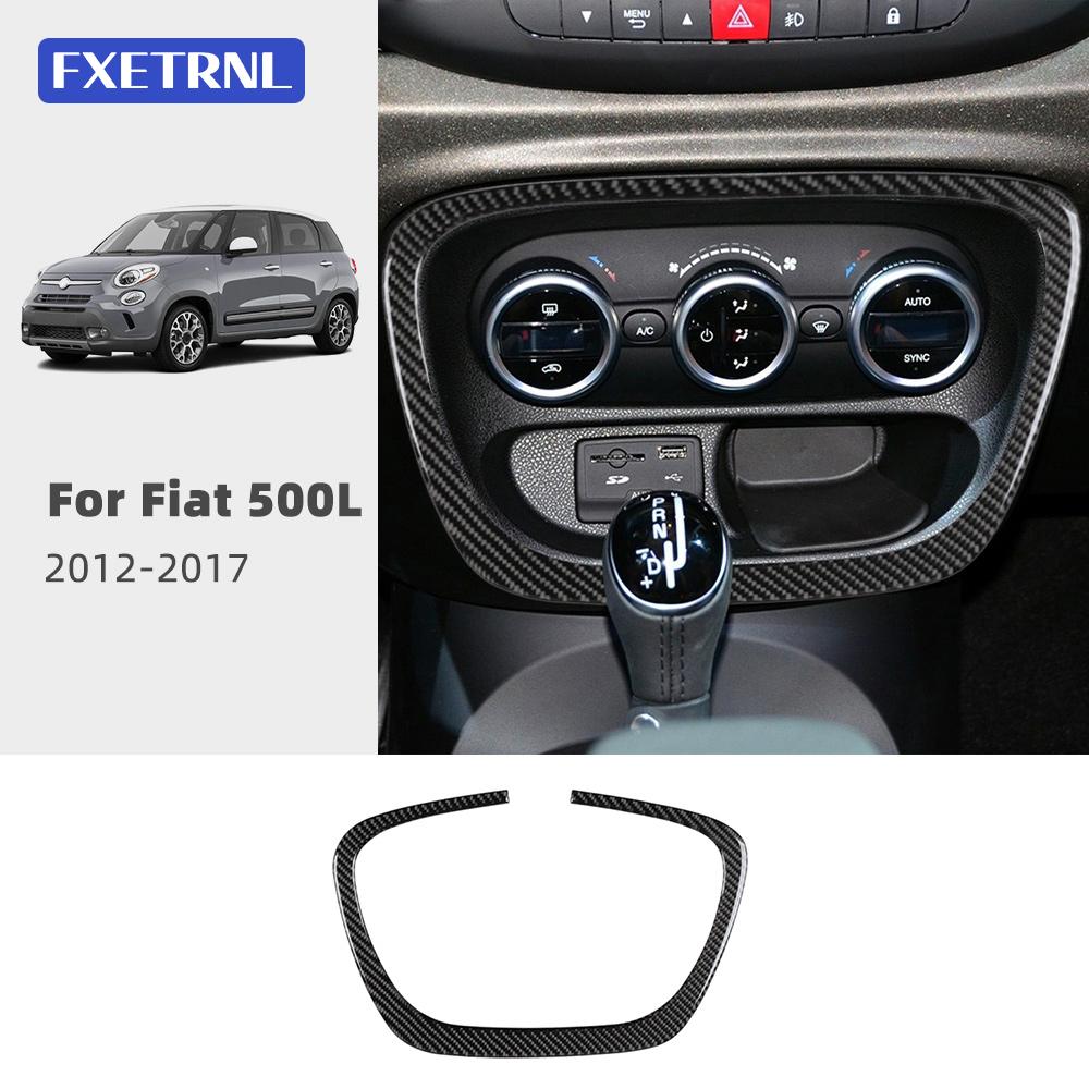 Real Soft Carbon Fiber Sticker For Fiat 500L 2012 2013 2014 2015 2016 2017 LHD RHD Car Central Control AC Inner Outer Frame Trim
