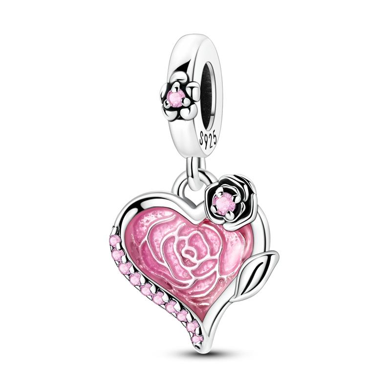 Оригинальные медные шармы-подвески Медведь Черный лебедь Ангел Вишня Подвески Подходят для браслета Подвеска Женщины Девушка DIY Ювелирные изделия Подарок