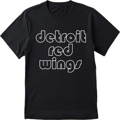 Повседневная летняя мужская футболка Detroit Red Wings с коротким рукавом для путешествий с круглым вырезом Мужская футболка Смешная футболка Футболка с круглым вырезом