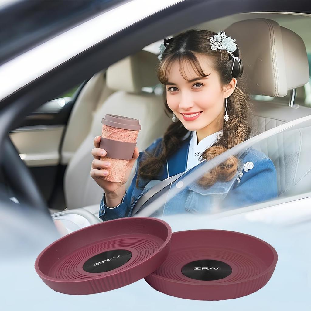 Compatible with the these 3D round coasters are perfect for car drink holders and cup These stylish silicone coasters feature a premium metal car