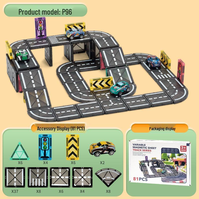 5.5СМ Магнитные Дорожные Трассы Автомобили Строительные Блоки для Детей