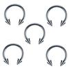 60Pcs Steel Mixed Nose Lip Eyebrow Tongue Belly Bar Ring Body Piercing Jewelry