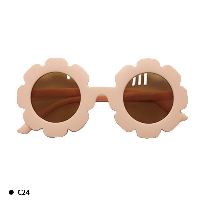 Солнцезащитные очки для детей с защитой от ультрафиолета, модные разноцветные детские очки, солнцезащитные очки с изображением подсолнуха для женщин