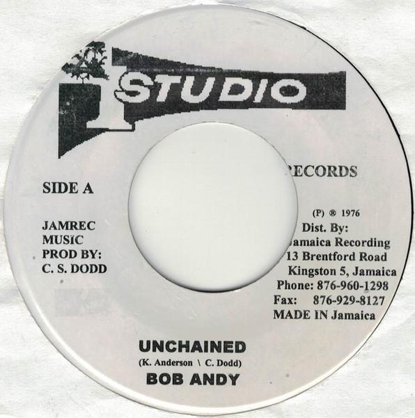 7-дюймовая пластинка BOB ANDY Unchained NONE Studio One Ямайка Регги Ска Даб Б/у