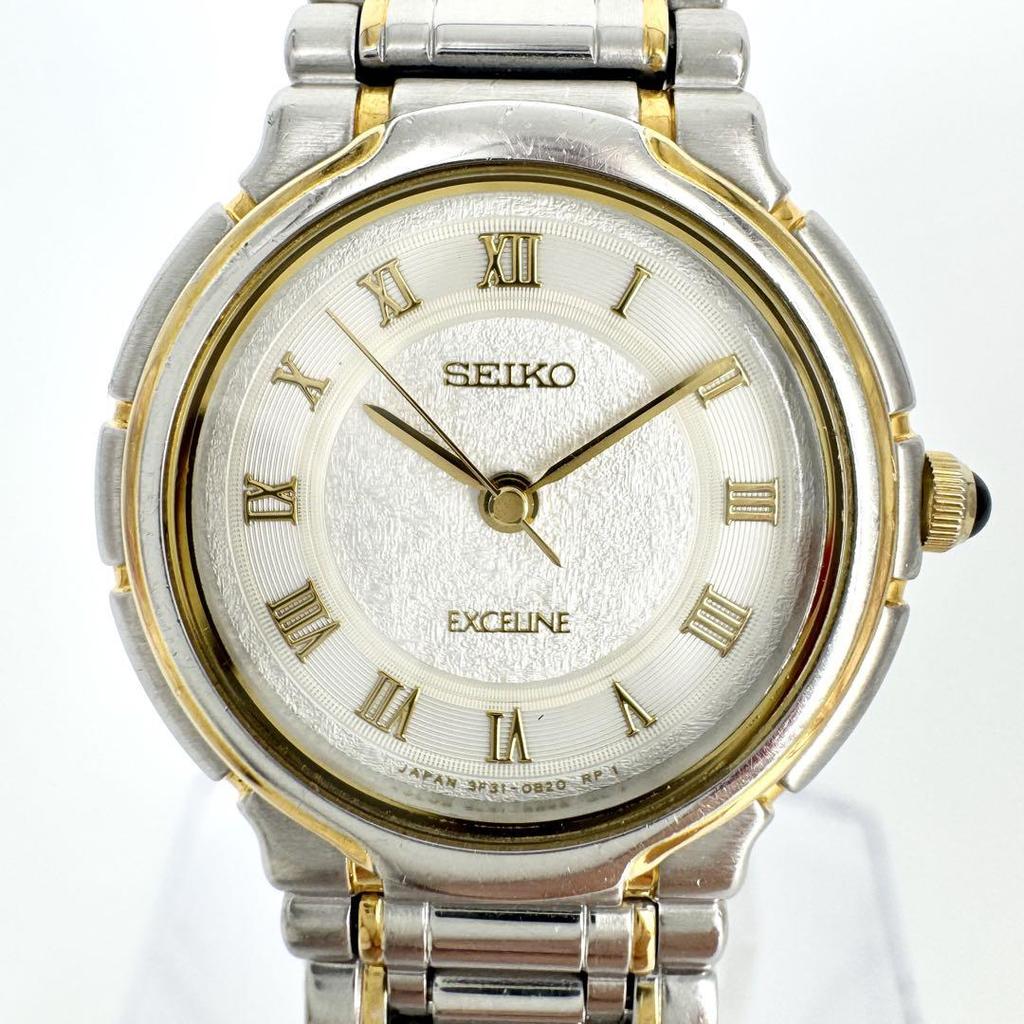 [USED] Battery SEIKO EXCELINE Round Two-tone Watch