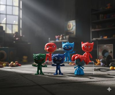 Набор фигурок Хагги Вагги Huggy Wuggy Poppy playtime Поппи Плейтайм детские игрушки 6 шт. 7 см