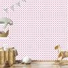 White and powder pink wallpaper Dots, fine detail 50x1000