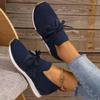 Fashion Brown Knit Breathable Sneakers Shoes Women New Soft Sole Platform Flats Woman Plus Size 36-43 Non Slip Casual Shoes