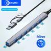 7 In 2 USB 3.0 USB C HUB Type C Hub 5Gbps Multi Splitter Adapter OTG USB Power Adapter for Laptop PC