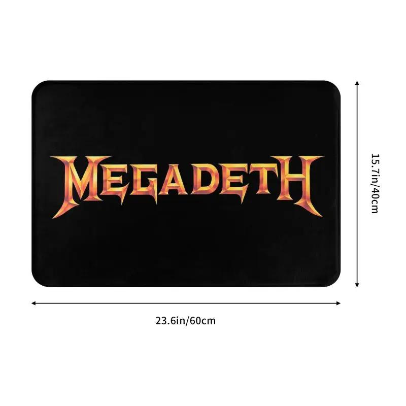 Персонализированный коврик для двери с принтом Heavy Metal Rock Roll Music Megadeths, противоскользящий коврик для ванной, кухни, гостиной, 40*60 см