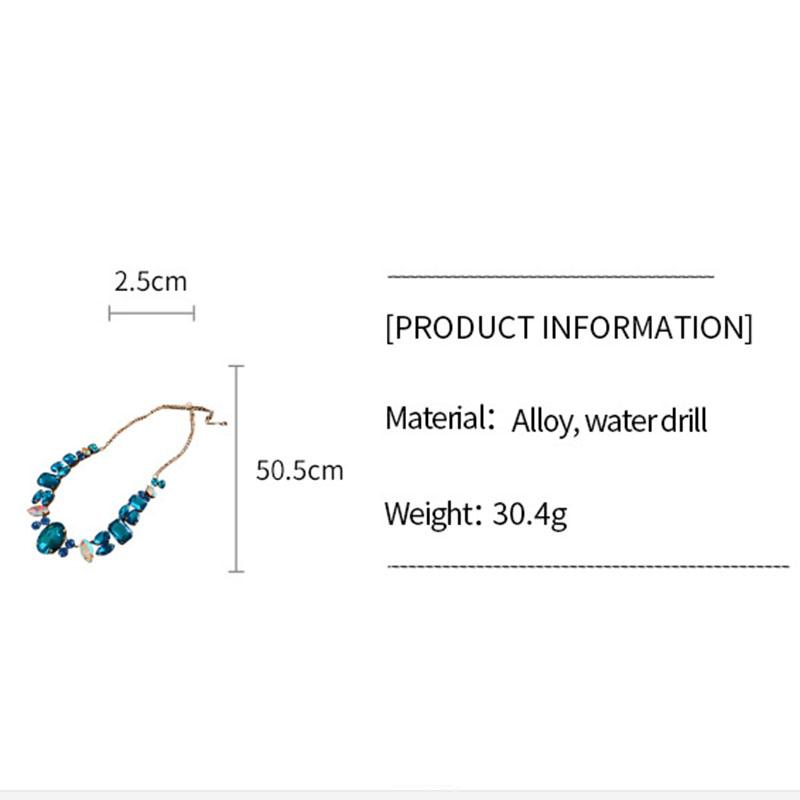 Необычный геометрический набор ожерелий с бриллиантами, легкая роскошь, высококлассные, модные и универсальные аксессуары