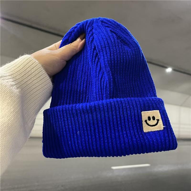 Cartoon Big Mouth Red Eyes Bag Head Hat Autumn and Winter New Embroidered Wool Knitted Hat Cover To Keep Warm