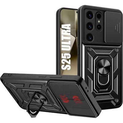 Чехол для Samsung Galaxy S25 Ultra, Черный Усиленная Защита Ударопрочный Защита Камеры Анти-Царапины Жесткий