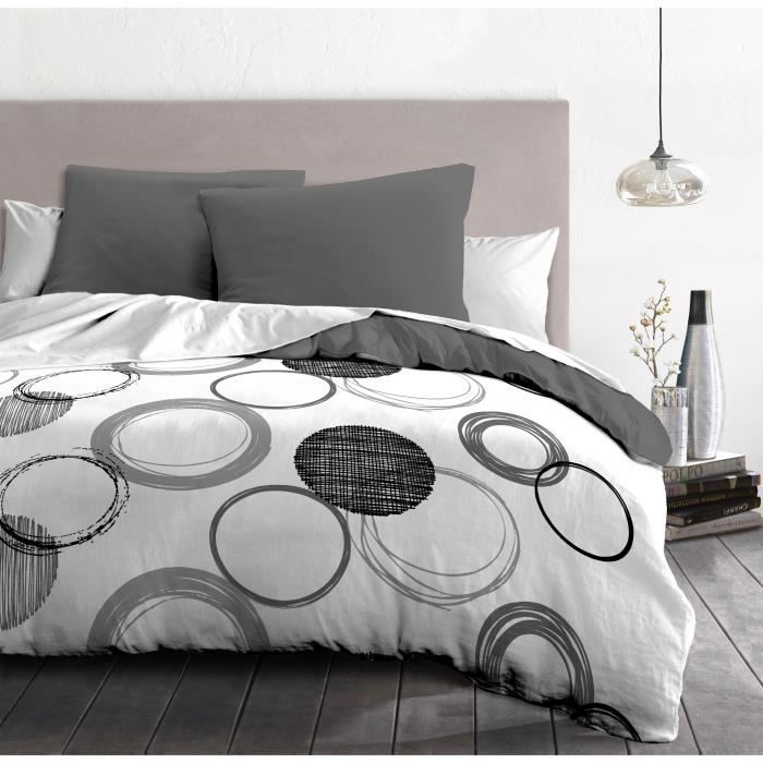 Audace Microfiber Duvet Set - 1 Duvet Cover 220 X 240 Cm + 2 Pillowcases 63 X 63 Cm - Light Gray