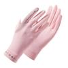 Sun Protection Gloves for Women Spring and Summer Outdoor Cycling  Ice Silk UV Protection Full Finger Exposed  Cool Thin Gloves