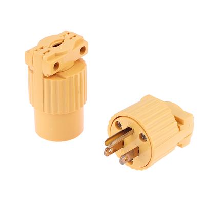 Желтый Америка L5-15R L5-15P L6-15R 6-15P Тип B 15A Американская Промышленная Силовая Розетка Вилка Папа Мама 3 Полюсный Запираемый Проводной Разъем