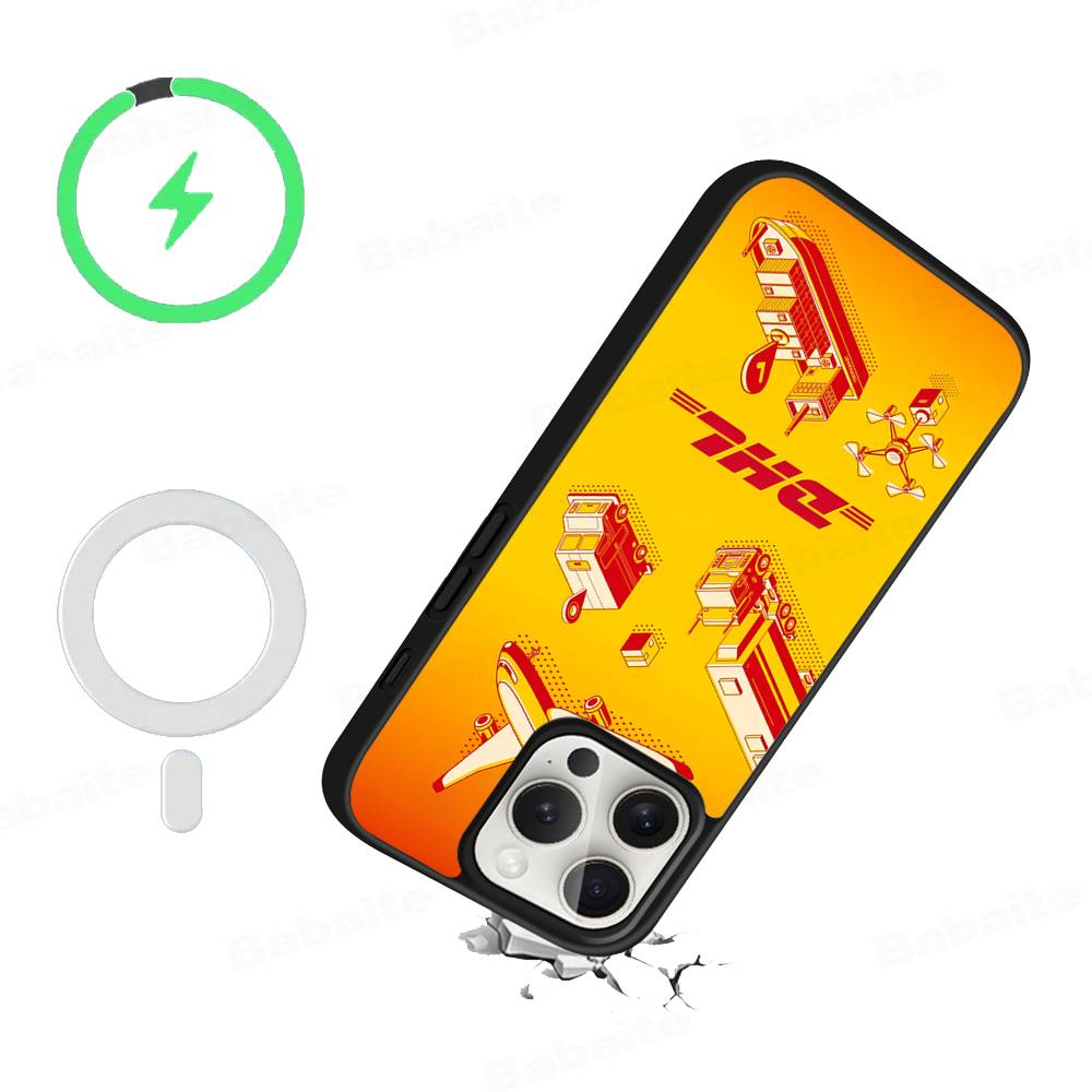 Чехол для телефона с логотипом D-DHL-L Для iPhone 17 Air 16 15 14 13 12 11 Pro Max Plus Для Magsafe Беспроводная зарядка Чехол