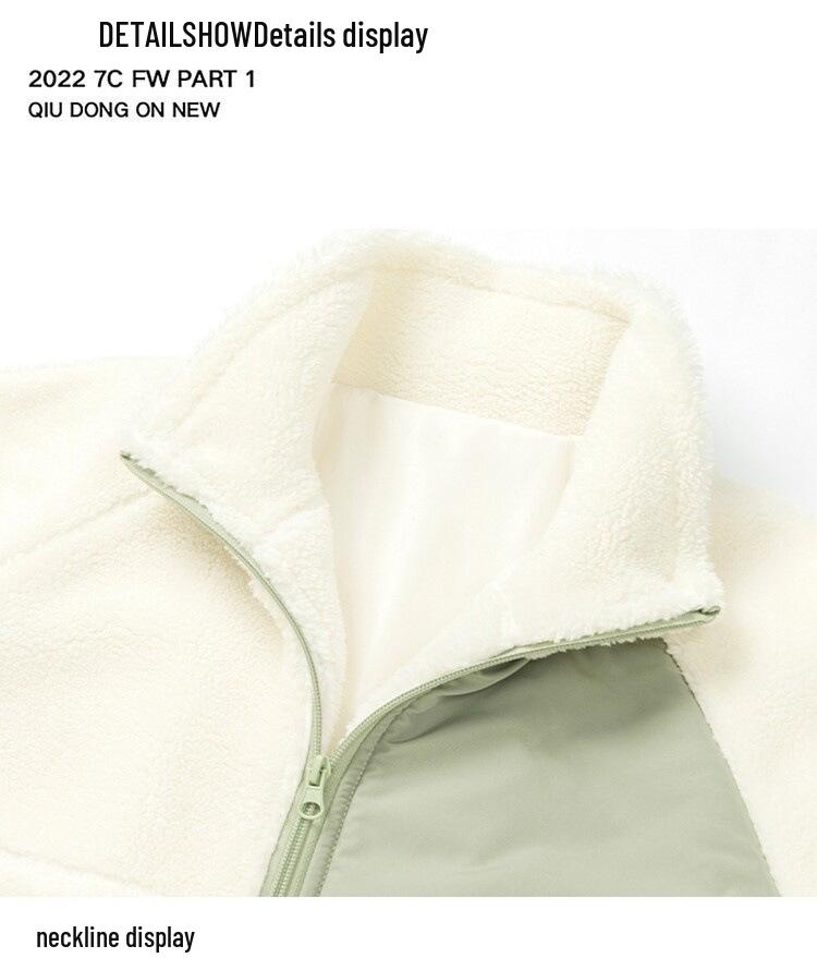 Модное пальто из натуральной шерсти ягненка в корейском стиле: Свободный, универсальный и мягкий для весны и осени