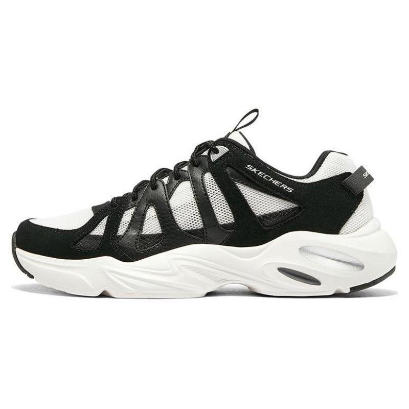 Skechers Stamina Airy Мужские Модные Платформенные Туфли Белый Черный 894072-BKW