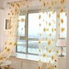Transmitting Sunflower Embroidery Sheer Curtains Semi-shading Curtain Home Livingroom Window Decoration