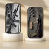 Чехол для телефона AK47 Пистолет Пули Для Samsung S 26,25,24,23,22,30,21,10,9,Ultra,Plus,Lite,FE,4,5G Черный Мягкий Чехол