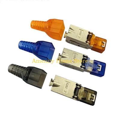 F26C 10 шт./лот Безвинтовой экранированный штекер-заглушка RJ45 7 Cat7 Штекер Cat7 Разъем Cat7 Модульные 23/24 AWG