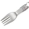 3pcs Titanium Folding Fork Spoon Set Portable Travel Tableware Kit Outdoor Hiking Camping Picnic Supplies