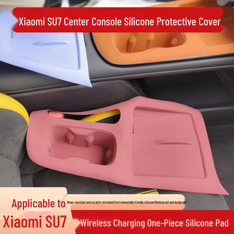 Xiaomi SU7 Silicone Car Console Wireless Charging Anti-Slip Cup Holder Pad