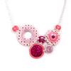 [R5239] - Розовое дизайнерское колье Coloriage - 95x50 мм