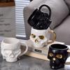 Skull Bar Water Cup Creative Mug Ceramic Cup Office Coffee Cup Simple Stroke Modern Niche Cup