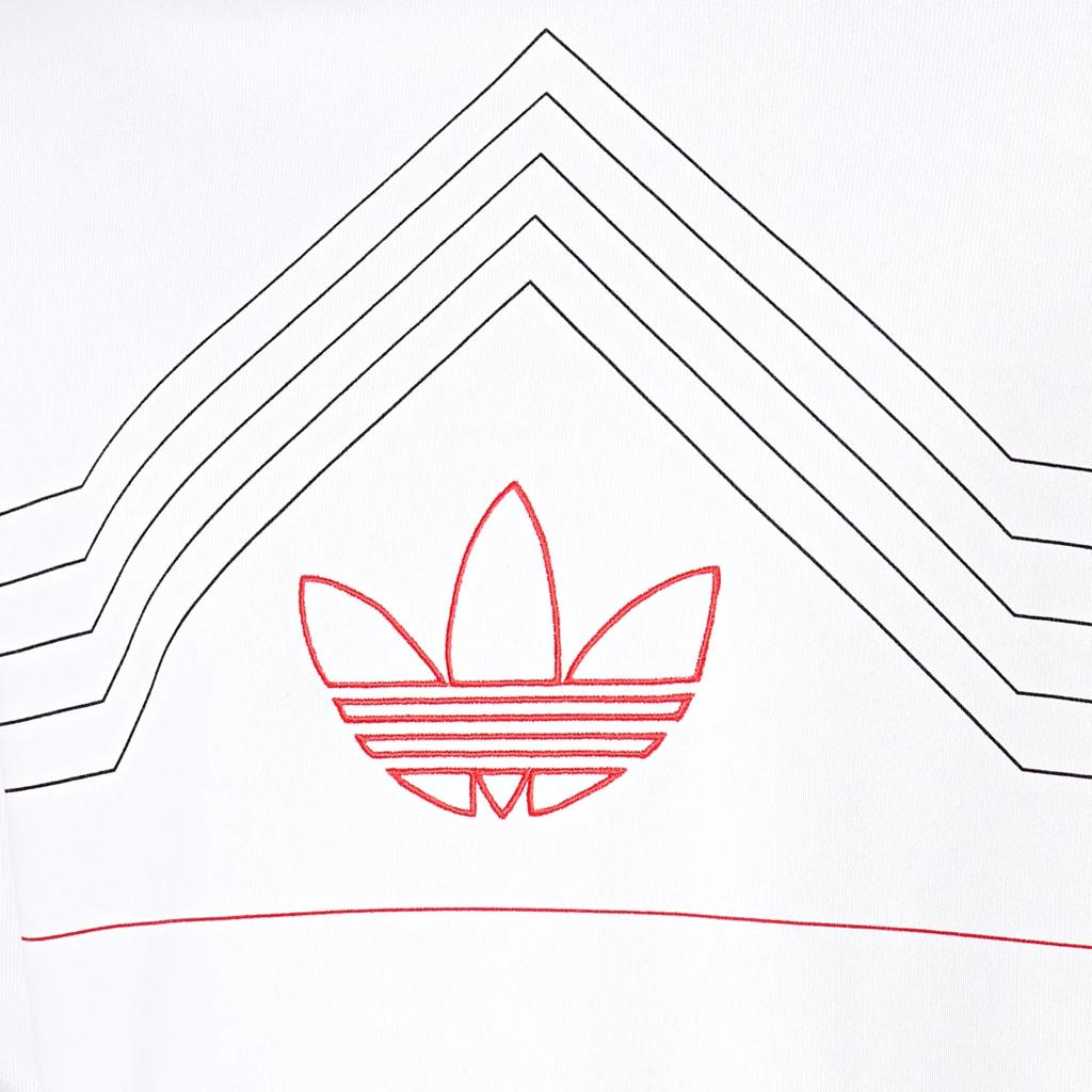 Adidas Originals Trefoil Rivalry Ретро толстовка с круглым вырезом Мужские толстовки белые ED5660