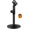 ROTKUEIEE Microphone Stand, Desktop Microphone Stand/Tabletop Type/Adjustable Height and Angle with Microphone Holder, 5/8" Screw To 3/8" Female Screw