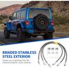89715 Stainless Brake Lines, Front & Rear Extended Brake Lines (89702 & 89703) For 4"-6" Lift, Compatible With 1987-2006 4WD Jeep Wrangler TJ YJ XJ,