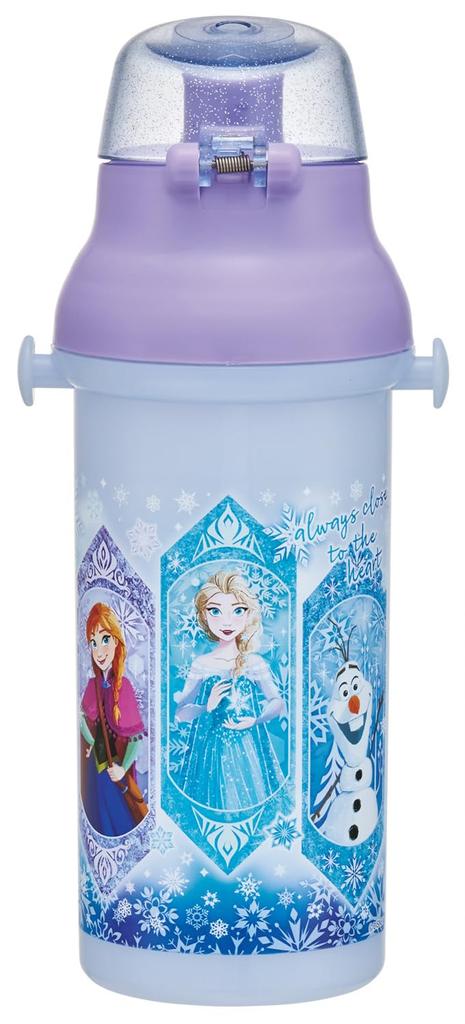 Skater Пластиковая бутылка для воды 480 мл, одно нажатие, антибактериальная, для детей, легкая, сделана в Японии, Disney Frozen 25 Girls PSB5SANAG69027, детская