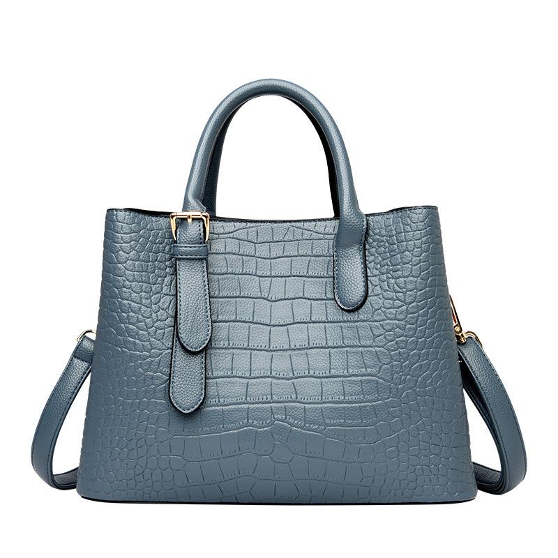New Crocodile Bag Europe And The United States Fashion Work Commute Large Capacity Women'S Handbag